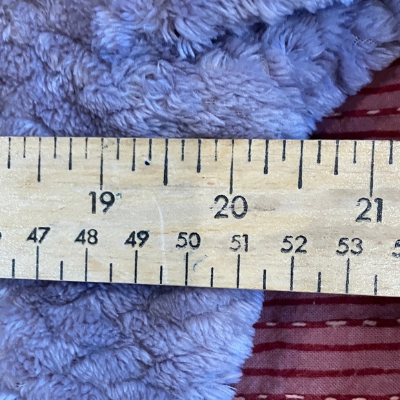 Women's medium soft fleece dusty mauve / light purple Cozy Cream Teddy Jacket - Picture 12 of 15